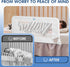 Salcod 33inch Universal Swing Down Crib Rail Guard, Convertible Crib Bed Rail for Toddlers, with Reinforced Wing Nut