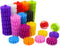 RAINBOW TOYFROG 100 Piece Interlocking Gears Toys Kit with Tote - Colorful Manipulatives for Kids' Sensory Bin