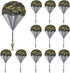 10&12&15 Pcs Parachute Toy, Camo Parachute Men Toy for Outdoor Flying Gifts, Tangle Free Throwing Hand Toy