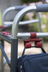 Red - Strong, Durable, and Lightweight Innovative Multi-Use Hook for Diaper Bags, Backpacks, Purses, Grocery Bags; Use on Baby Strollers, Shopping Carts, Walkers, Chairs by The Smarter Hook