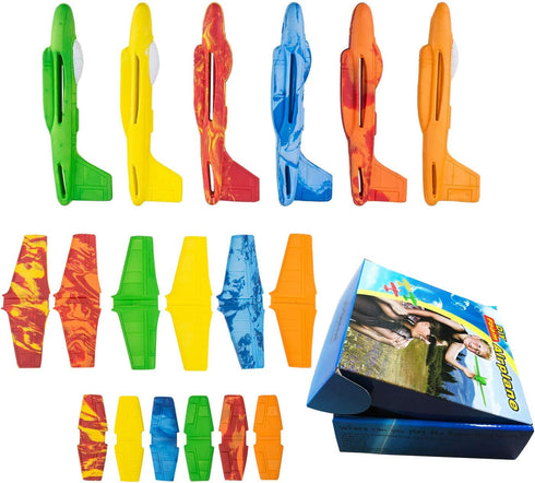 6Pcs Foam Airplanes Glider Outdoor Toy -Glider Planes for Kids - Foam Planes for Kids - Perfect Party Favor or Goodie