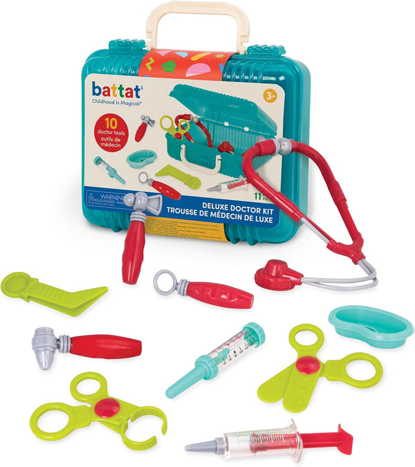 Battat Pretend Play Doctor Set Kids Nurse Toys 10 Pieces & Carry