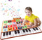 Bluejay Baby Piano Mat, Musical Keyboard Learning Toys with 26 Letters, Electronic