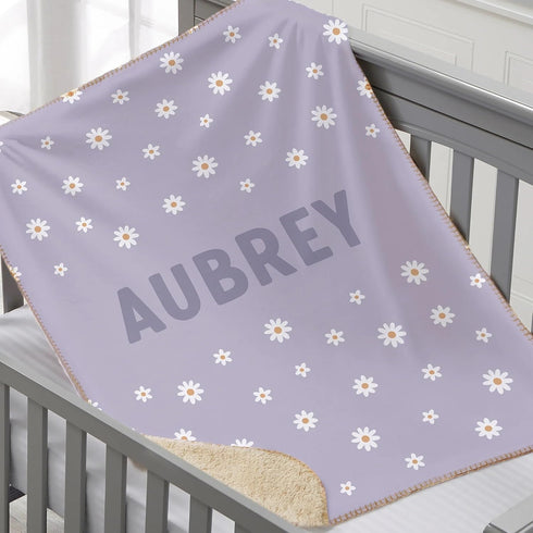 GearHot Personalized Baby Blanket for Kids Girls Boys. Custom Baby Blanket with Name for Newborn Swaddle Toddler