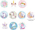 1000pcs Unicorn Label Stickers, DIY Decoration Stickers, 1 Inch Self-Adhesive for Party Gift Bags (10 Styles)