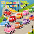 TGXLAK 12 Set 1 2 3 12-18 Set, 1 2 1st 1 2 3 Pcs Pull Back Cars Toys for Year Toddlers, Baby Car Toys for Months