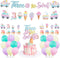 Three Is So Sweet Ice Cream Party Decorations - Banner, Cake, Cupcake
