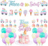 Three Is So Sweet Ice Cream Party Decorations - Banner, Cake, Cupcake