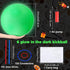 Hiboom 6 Pcs Glow in The Dark 10'' Sports Kickball Set with Dodgeball, Air Pump, 100 Glow Sticks, and Storage Bag for