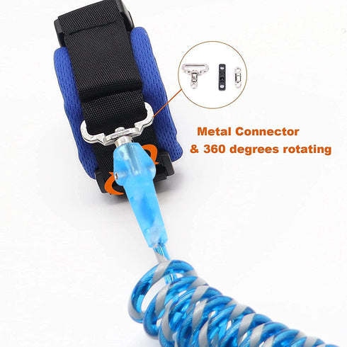Reflective Anti Lost Wrist Link, Baby Leash with Upgraded Safety Locks for Kids, Anti Lost Wrist Link (Blue 8.2 Ft)