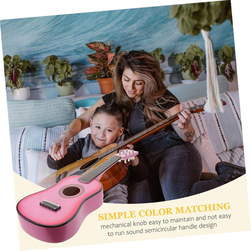 Toddler Toys 23 Inch Acoustic Guitar, Folk Vintage Stringed Instrument Wooden Guitar Birthday Present