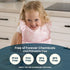 Boys(3 Pack,Blue Tiny Twinkle Mess-Proof Baby Bibs for Eating | Waterproof, Wipeable Toddler Bibs with Catch-All Pocket