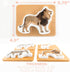Wooden Montessori Animal Puzzles for Toddlers 2+ Years, Realistic Chunky Safari Animal Shape Puzzle