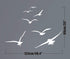 Flying Birds Wall Decals, Vinyl Stickers for Kids Room, Nursery, Office, Bedroom, Living Room - Modern Decor Y20 (White)