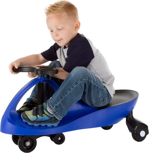 Lil' Rider Wiggle Car Ride on Toy, No Batteries or Pedals, Outdoor Ride on for Kids 3 Years and Up (Blue)