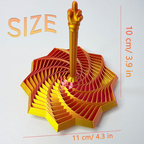 Generic 3D 4.33Inch Printed Expanded Sensory Fidget Star,Expandable Fractal Fidget Toys Octagonal with Handle,Honeycomb