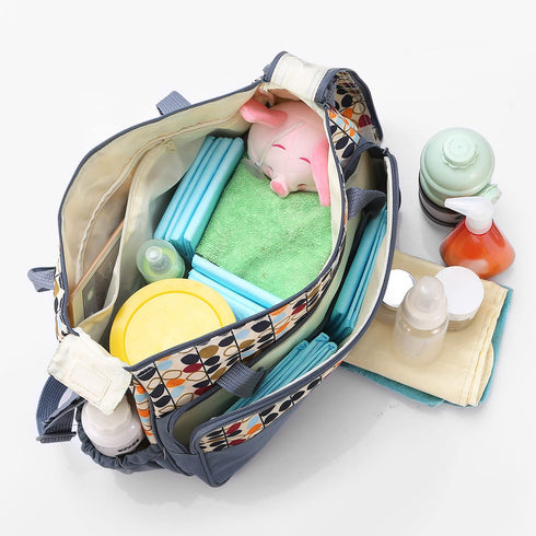 Set 5 Set KOCASO Diaper Tote, Baby Girl Boy Diaper with Changing Pad - PCS Large Travel Hospital Kit - Mom & Dad Gift