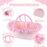 BABESIDE 8 Pcs Reborn Baby Doll Clothes with Bassinet for 17-22 Inch Dolls, Accessories for Newborn Baby Doll Girl