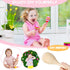 6 Leitee Pcs DIY Wood Maracas Unfinished Hand Painted Maracas Party Favor Wooden Rumba Shakers Hand Percussion Rattles