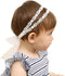 DANMY Baby Girl Super Elastic Headband, Cotton Lace Toddler Hair Band, Infant Soft Turban Set