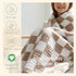 6-Layer 50x60 Muslin Toddler Blanket - Made with Organic Cotton, Large Crib Quilt & Bedding for Kids & Moms (Coffee