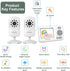 HelloBaby 2 2.4'' 1000ft Monitor with Cameras, Portable Travel Screen Baby Monitor No WiFi, Long Range Video Baby