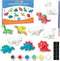 Funto Dinosaur Painting Kit for Kids, 27 PCS Crafts Set to Paint Your Own Figurines with Magnet, Creative DIY Activity