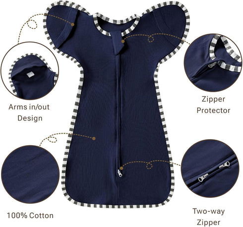 Infants,2-Piece Set Baby Swaddle Blanket for Newborns and Infant Pajamas,Baby Sleep Sack,Snug Fit Helps Calm Startle