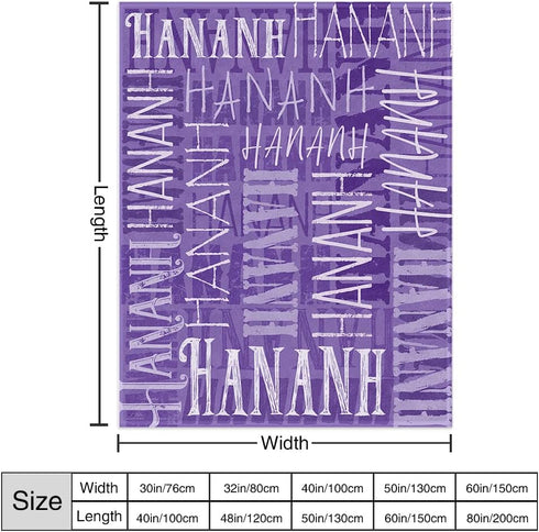 Yoke Style Personalized Blankets for Kids, Custom Baby Blanket with Name, Customized Blanket for Adult Mom on Christmas