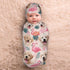 Nanyizly Set 0-6m Cute Puppies Flamingos Leaves Newborns Beanie Swaddle Blanket Baby Receiving Blankets for Infant Boy