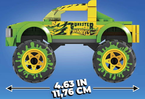 MEGA Hot Wheels Gunkster Monster Truck Building Set Toy Car with Micro Figure Driver, 69 Pieces Gift Set