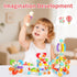 Bloomsmary 58PCS 3-5 4-7, set Extendable Magnetic Building Sticks, STEM Educational Montessori Toys for Toddlers