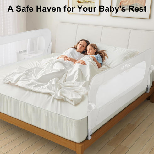 UNAPHO System,47" 31" Bed Rail for Toddlers,Swing Down Kids Bed Rails Guard for Twin,Full,Queen,Bunk Size Bed,Extra