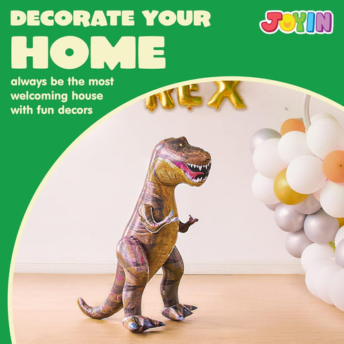JOYIN T-Rex Dinosaur Inflatable, 30" Tyrannosaurus Rex Toy for Party Decorations and Birthday Gift