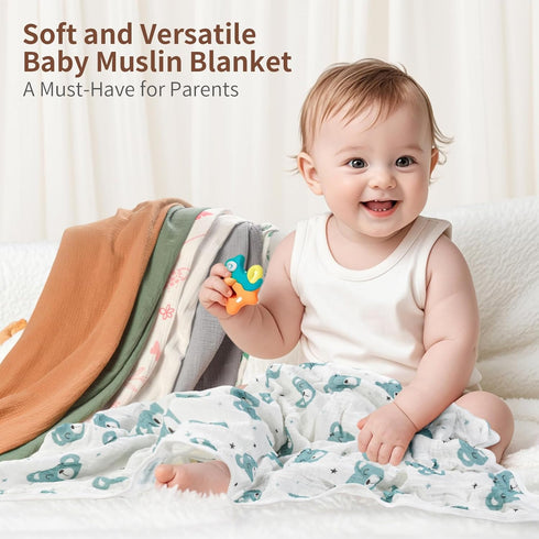 Newborn,2 Pack 41 41 inches Rayon from Bamboo Swaddle Blankets for Breathable Soft Receiving Blanket,Large x Swaddle
