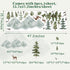 Mountain Wall Decals Large Pine Tree Wall Decals Peel and Stick Forest Tree Deer Birds Woodland Animal Decal Mountain