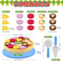 Wooden Pizza Toys for Kids - 24Pcs Cutting Toy Pizza Play Food Set for 3-5 Year Old Toddlers