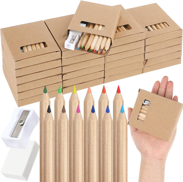 Sinload 12 Set Mini Colored Pencil Bulk for Kid 3.5in Colored Pencils for