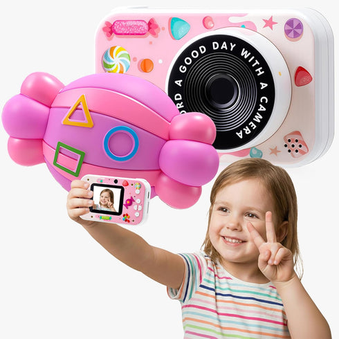 GydEuphranor Kids Digital Camera for Boys and Girls Ages 3-12 - 1080P Selfie