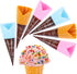 Haiabei 30 Pcs Mini Realistic Artificial Ice Cream Cone Adorable Ice Cream Cone Pretend Play Food Dollhouse