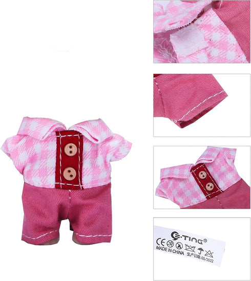 E-TING Family Set, Sweet Mother-Daughter & Father-Son Dress Up Set for 3-Inch and 2.25-inch Figure Town Series