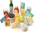 Tender Leaf Toys - Supermarket Grocery Set - 17 Pcs Wooden Pretend Play Food Pack for Age 3+