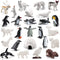 26Pcs Arctic Animal Figures - Polar Animal Toys Figurines with Penguins, Arctic Fox, Wolf, Polar Bear for Kids