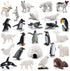 26Pcs Arctic Animal Figures - Polar Animal Toys Figurines with Penguins, Arctic Fox, Wolf, Polar Bear for Kids