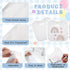 20 Toulite Pcs White Bibs for Baby Washable Reusable Waterproof Cotton Feeder Bibs with Double Sided Design for Baby