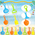 24 Sets 5 Inch Summer Didaey Sand Buckets and Shovels for Kids Small Beach Sand Pails and Shovels Toys Bulk Colorful
