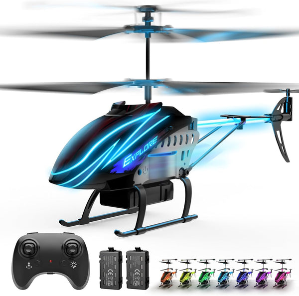 BUSSGO RC Helicopter, Remote Control Helicopter for Kids with 30Mins Flight(2 Batteries), 7+1
