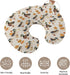 Wicbfdfv Thanksgiving Mallard Duck Maple Leaves Stripe Nursing Pillow Cover Ultra-Soft Comfortable for Baby Girls Boys