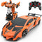 BLUEJAY Transform RC Cars for Boys Ages 4-12, 2.4Ghz 1:18 Scale Remote Control Car Transforming Robot Toy