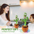MIAODAM Children Song Version Dancing Cactus, Volume Adjustable Talking Toy, Colorful Glowing Singing Cactus